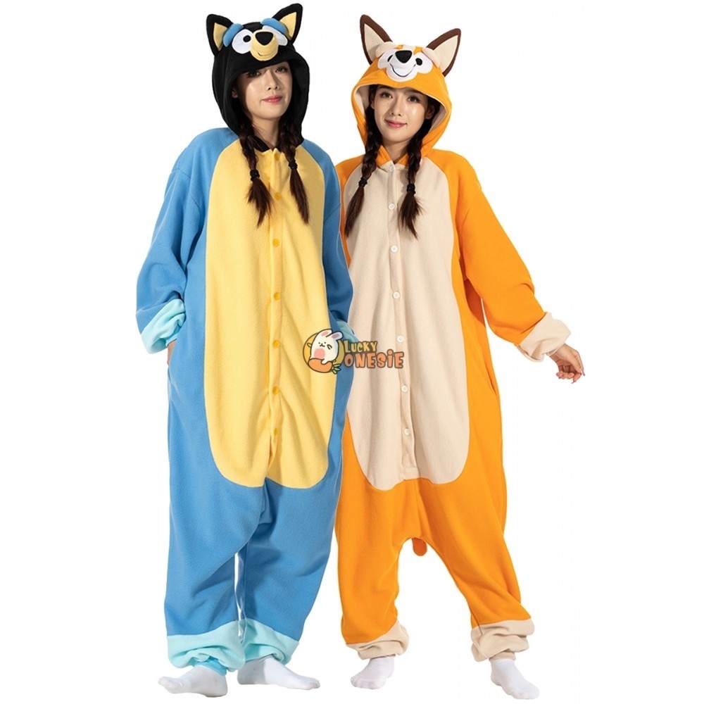 Bingo/Bluey or Bandit/Chilli Adult Onesie Costume